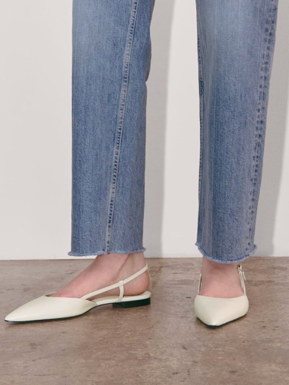 The Studio Slingback Flat in CANVAS